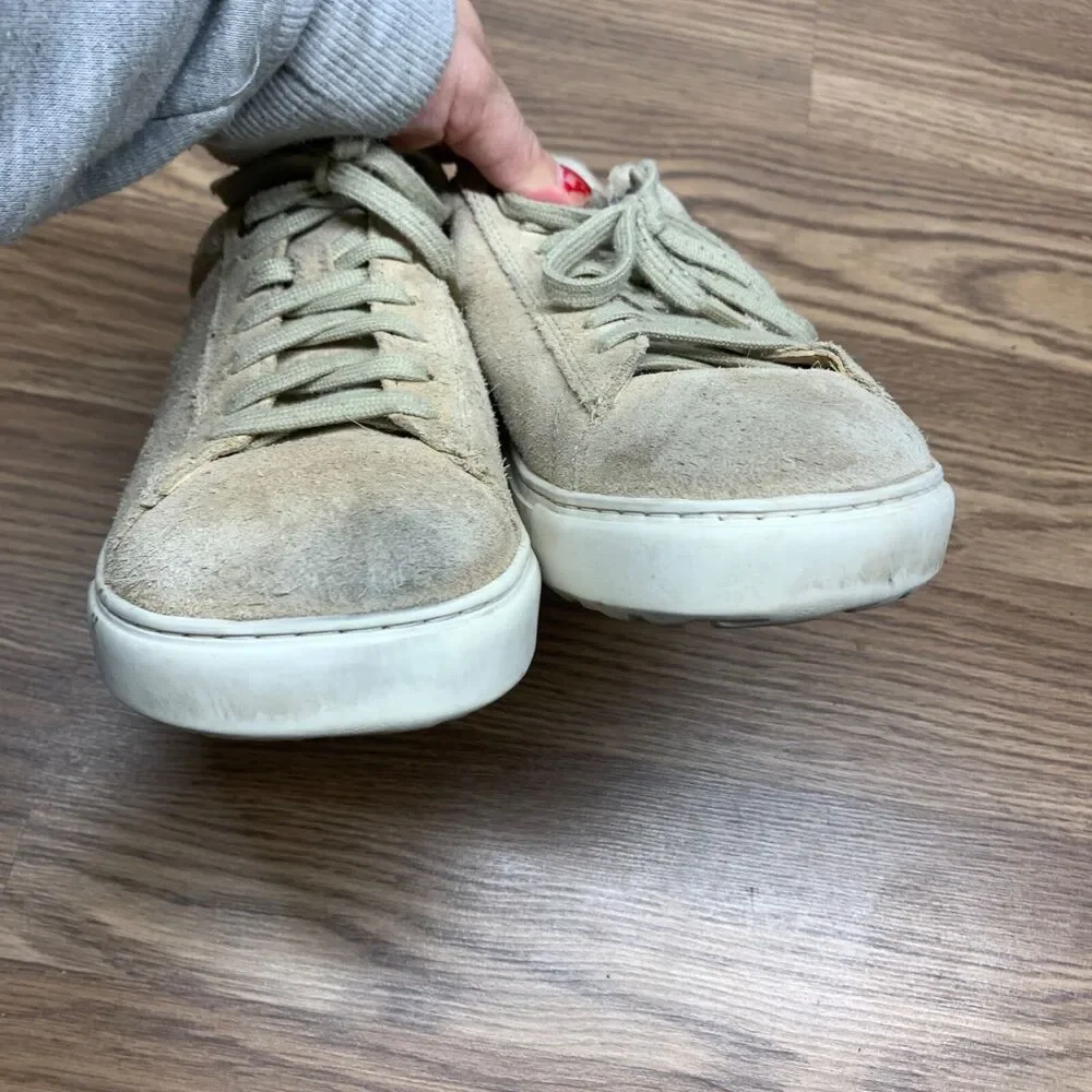 Birkenstock‎ Womens BEND LOW Beige Suede Leather Comfort Sneakers 40
